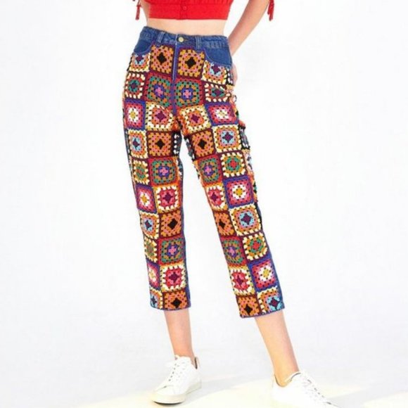 Farm Rio Crochet Squares Jeans - Picture 2 of 11